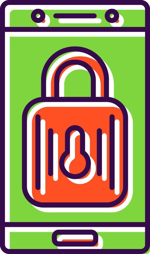 Lock Filled  Icon vector