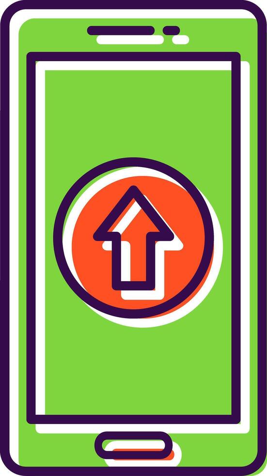 Upload Filled  Icon vector