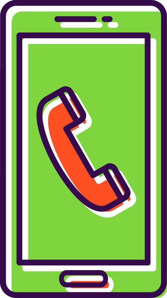 Phone Call Filled  Icon vector