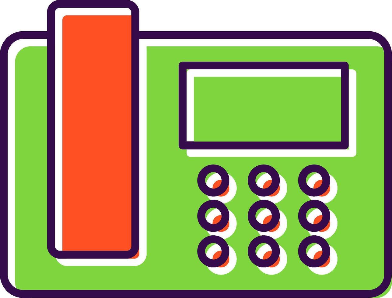 Telephone Filled  Icon vector