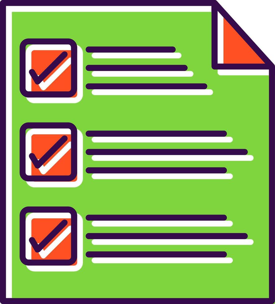 Cheklist Filled  Icon vector