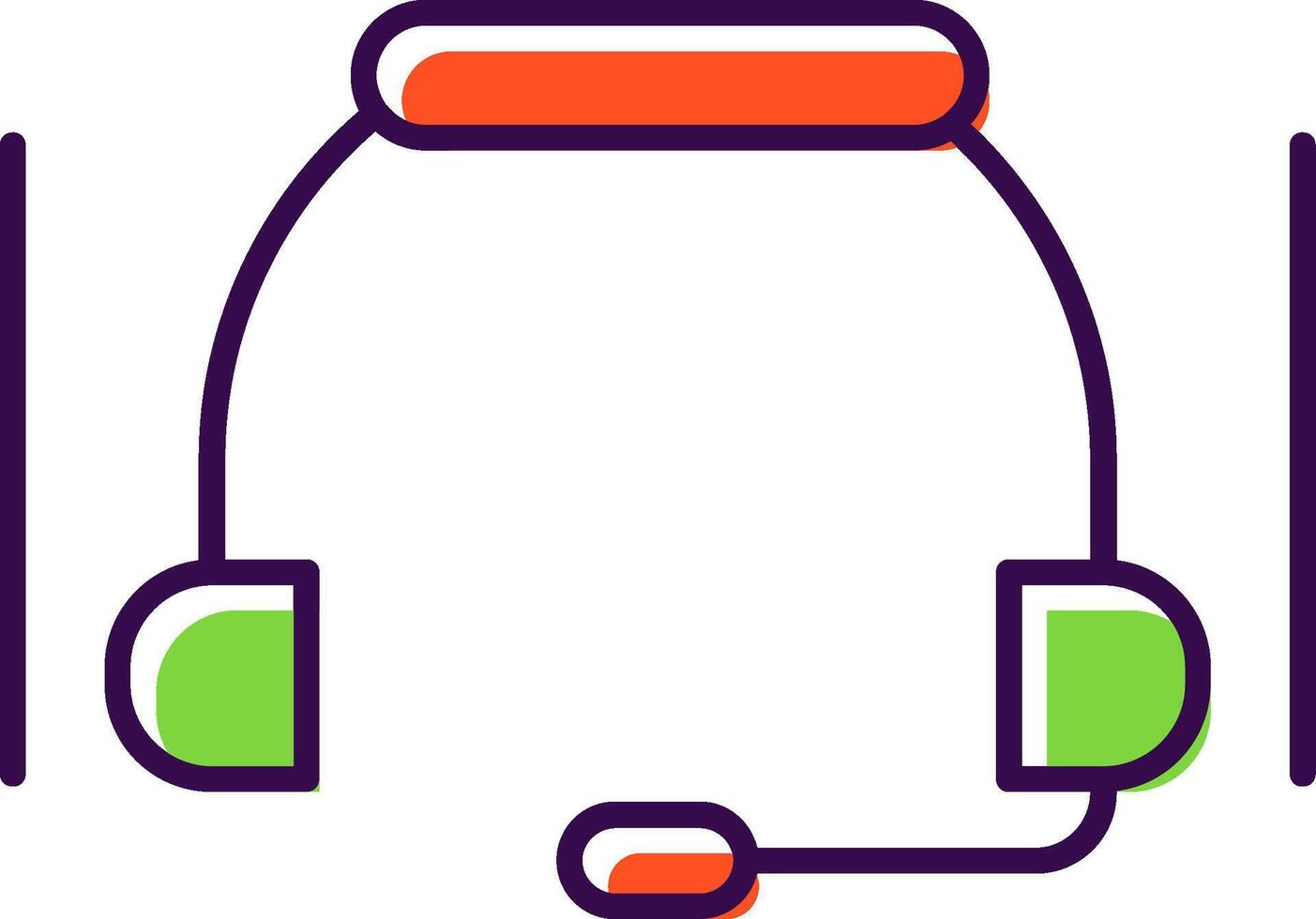 Headset Filled  Icon vector