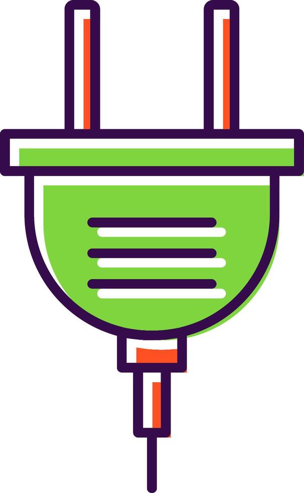 Power Plug Filled  Icon vector