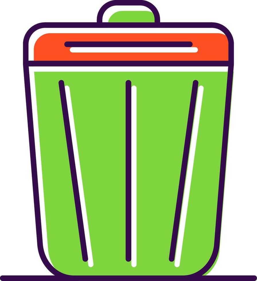 Trash Filled  Icon vector