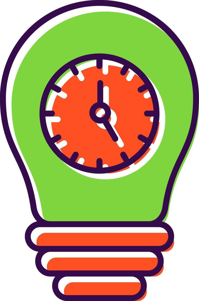 hora administración lleno icono vector