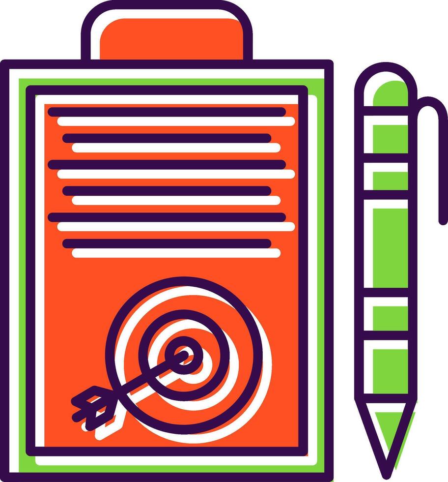 Planning Filled  Icon vector