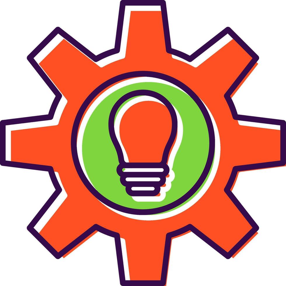 idea lleno icono vector