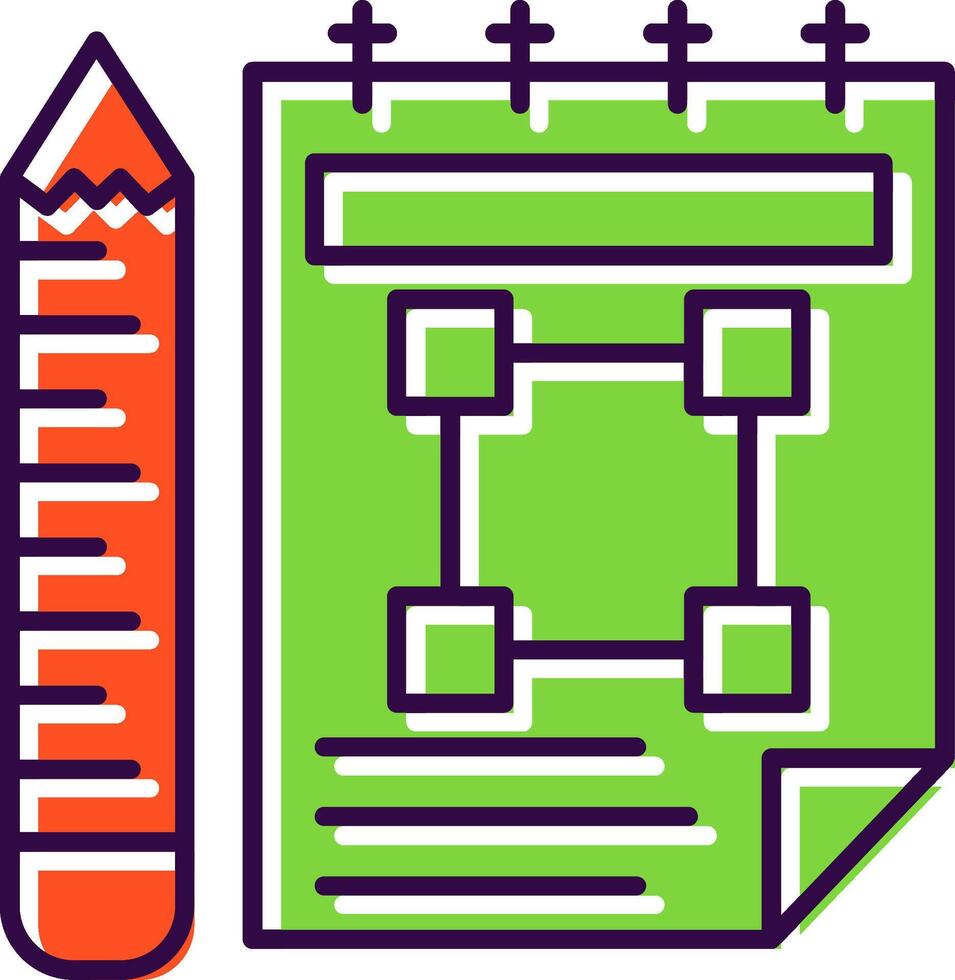 Sketchbook Filled  Icon vector