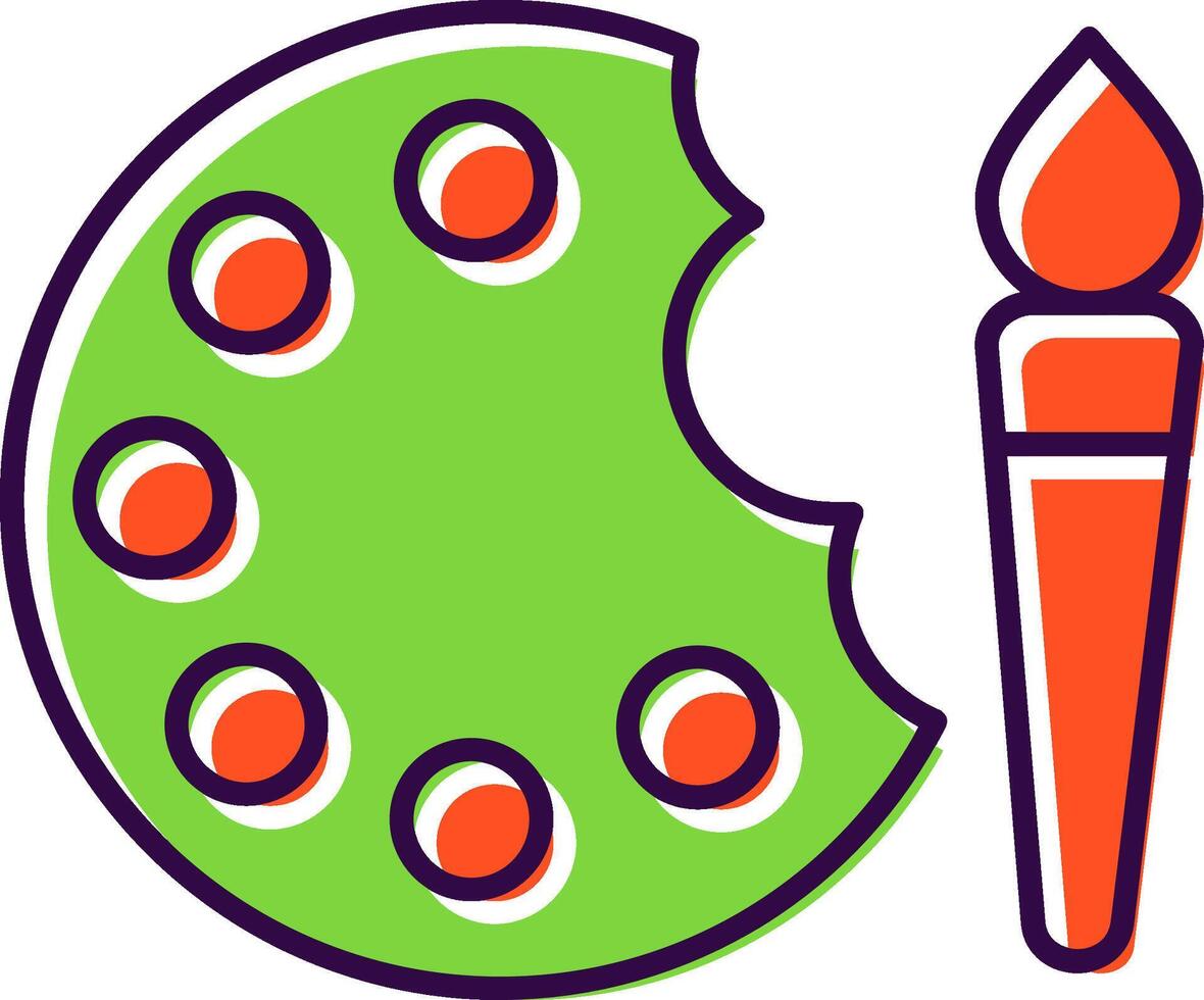Paint Filled  Icon vector