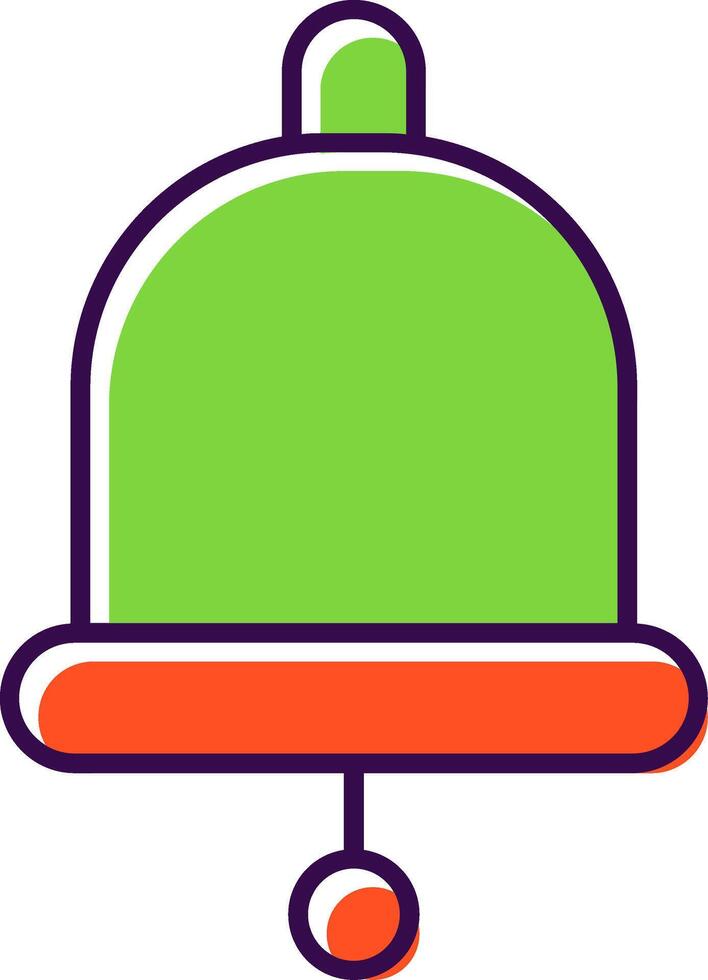 School Bell Filled  Icon vector
