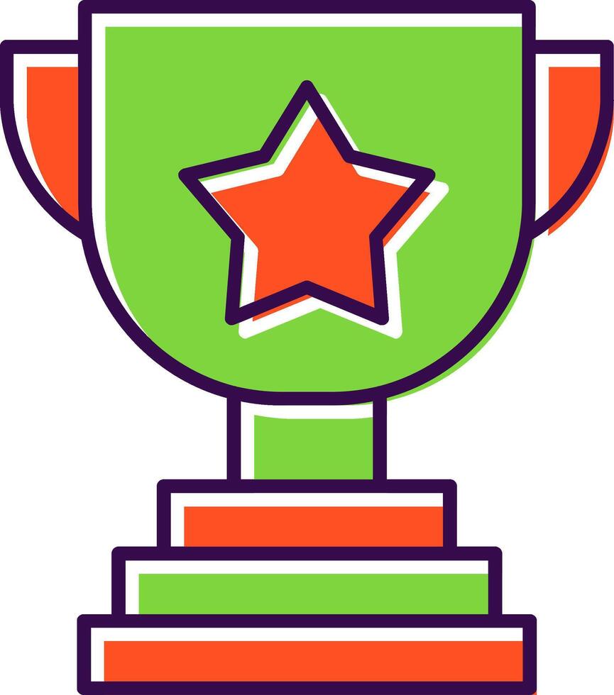 Trophy Filled  Icon vector