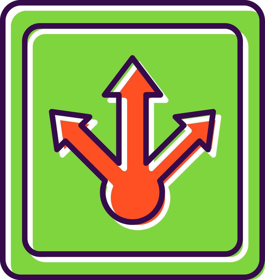 Ways Filled  Icon vector