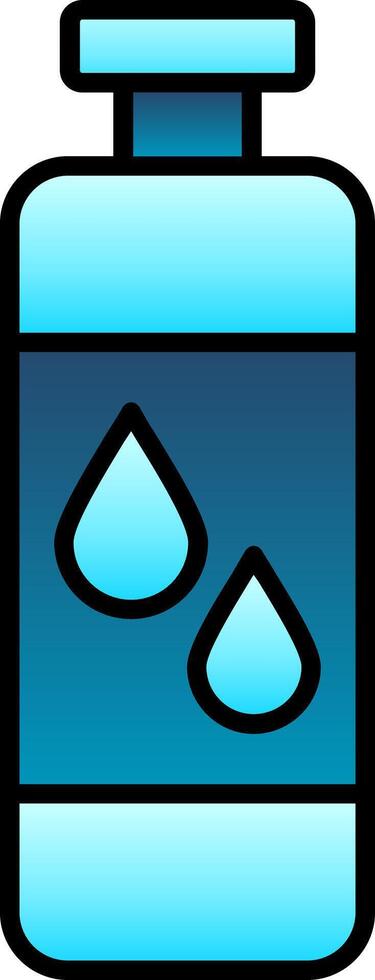 Water Bottle Line Filled Gradient  Icon vector