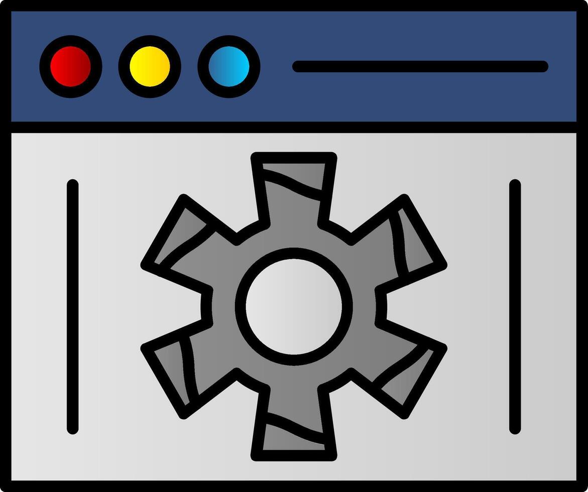 Web Line Filled Gradient  Icon vector