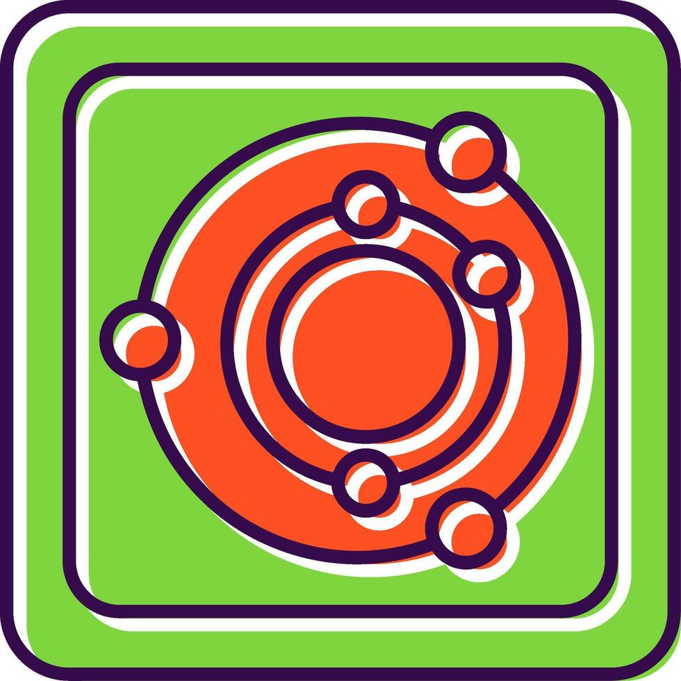 Radar Filled  Icon vector