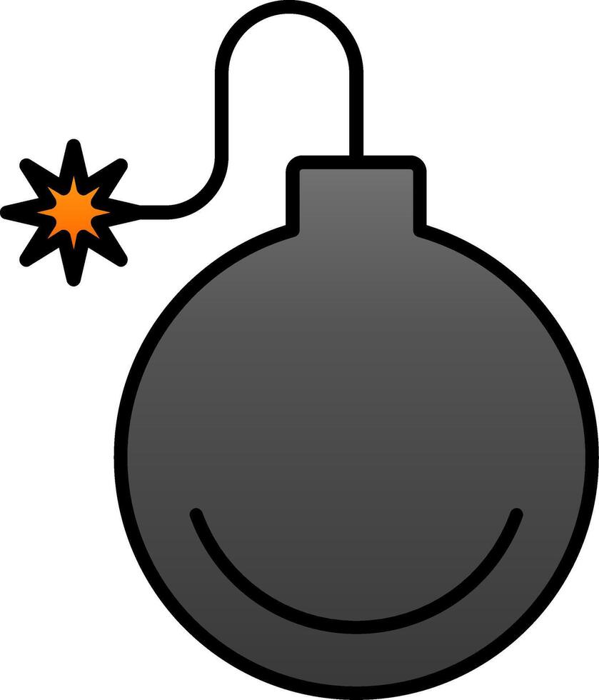 Bomb Line Filled Gradient  Icon vector