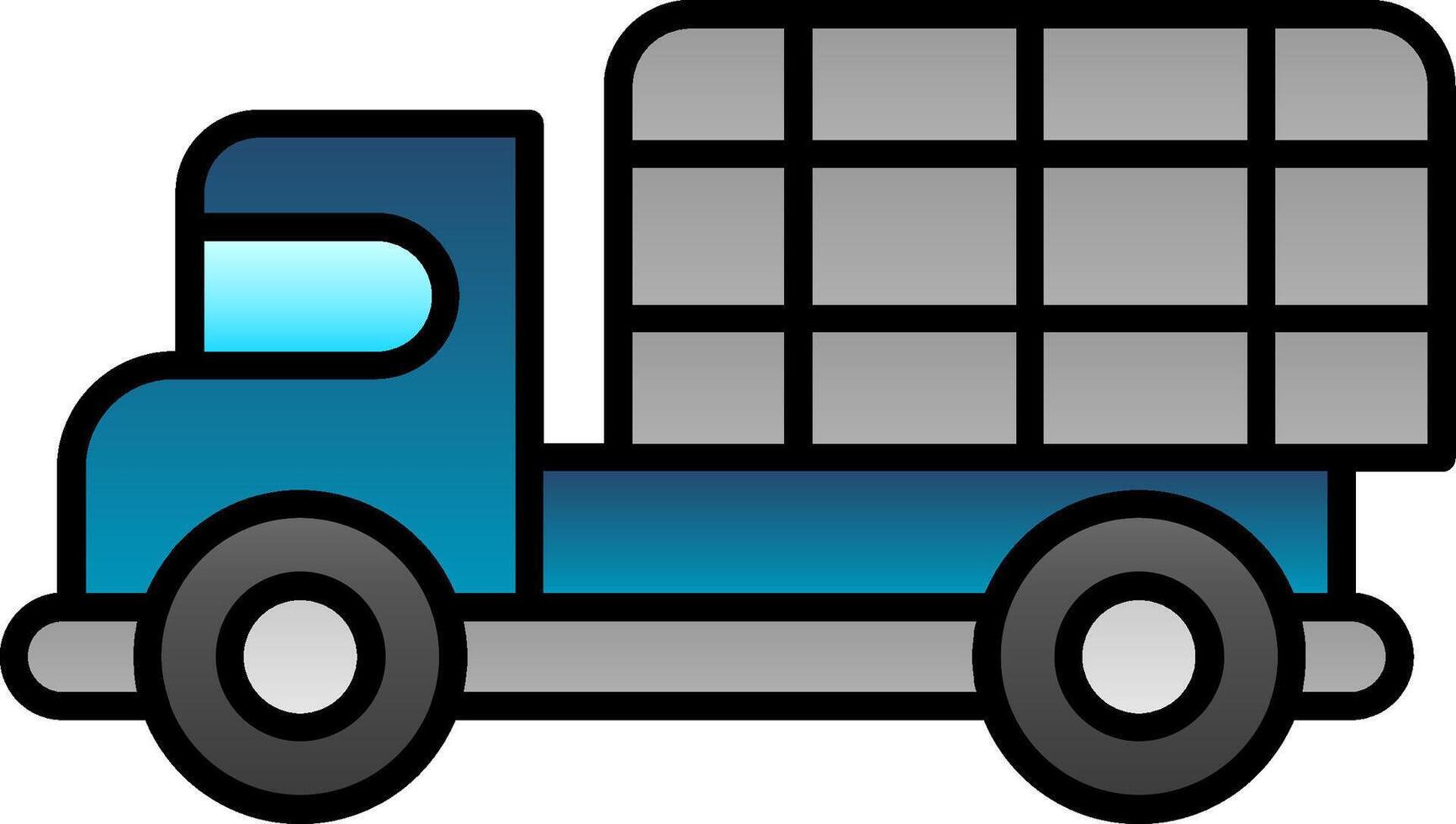 Military Truck Line Filled Gradient  Icon vector