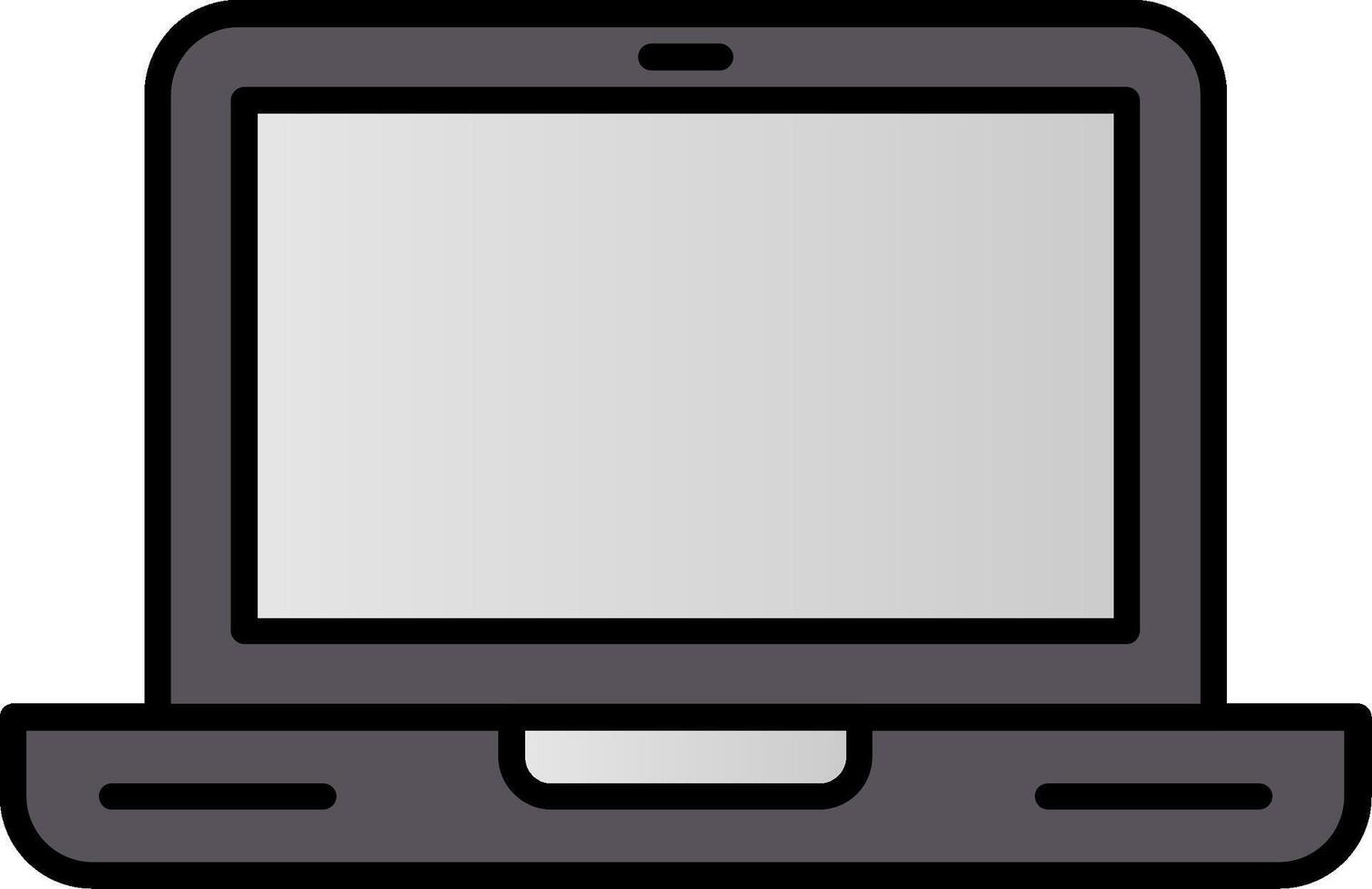 Laptop Computer Line Filled Gradient  Icon vector