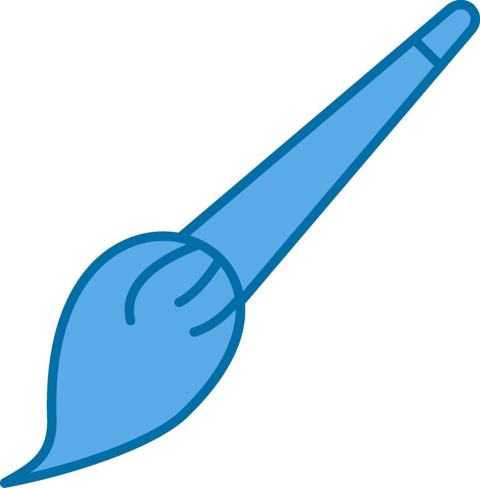 Brush Filled Blue  Icon vector