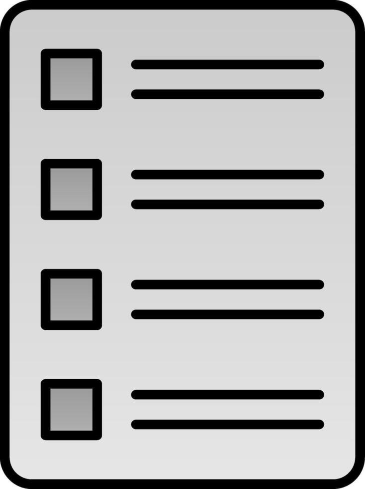 Task List Line Filled Gradient  Icon vector