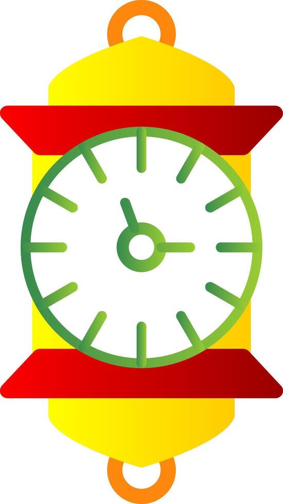 Clock Flat Gradient  Icon vector