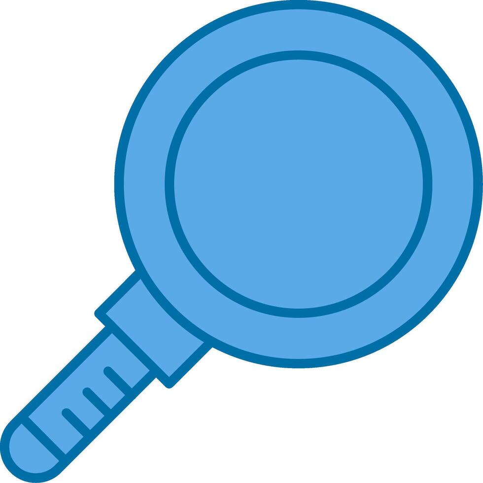 Magnifying Glass Filled Blue  Icon vector