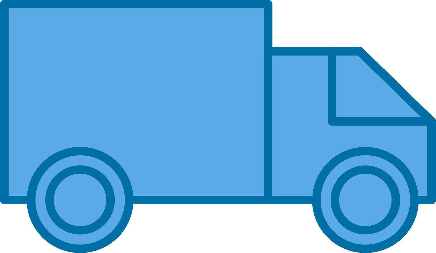 Cargo Van Filled Blue  Icon vector