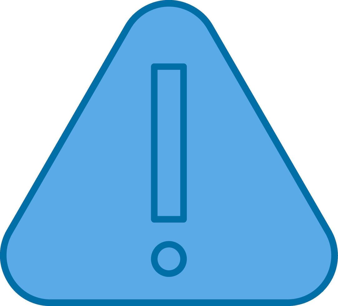 Warning Filled Blue  Icon vector