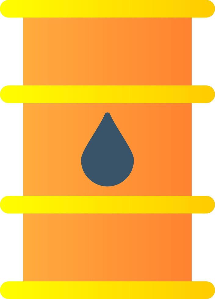 Oil Barrel Flat Gradient  Icon vector