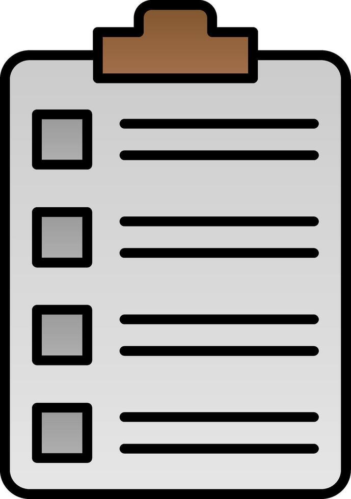 Tasks Line Filled Gradient  Icon vector