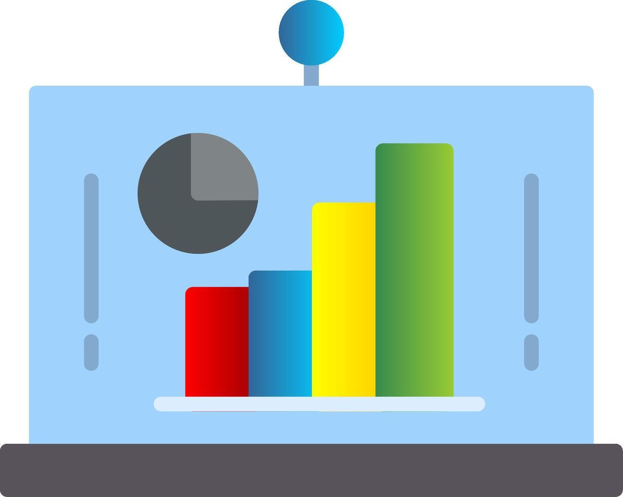 Analytics Flat Gradient  Icon vector