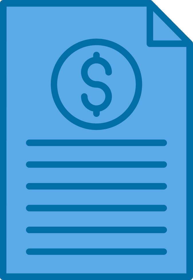 Invoice Filled Blue  Icon vector
