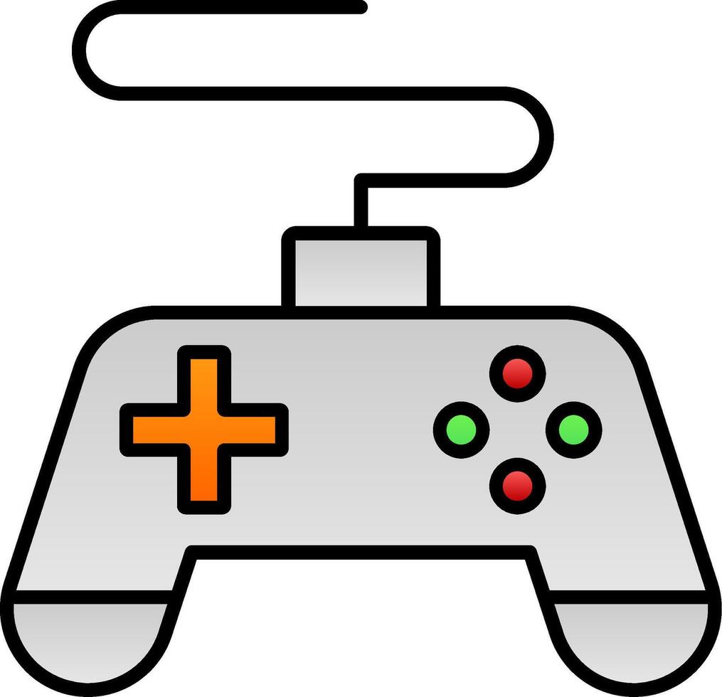 Game Console Line Filled Gradient  Icon vector