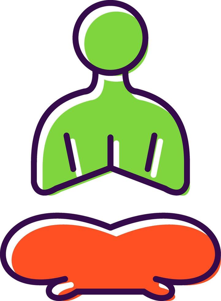 Yoga Filled  Icon vector