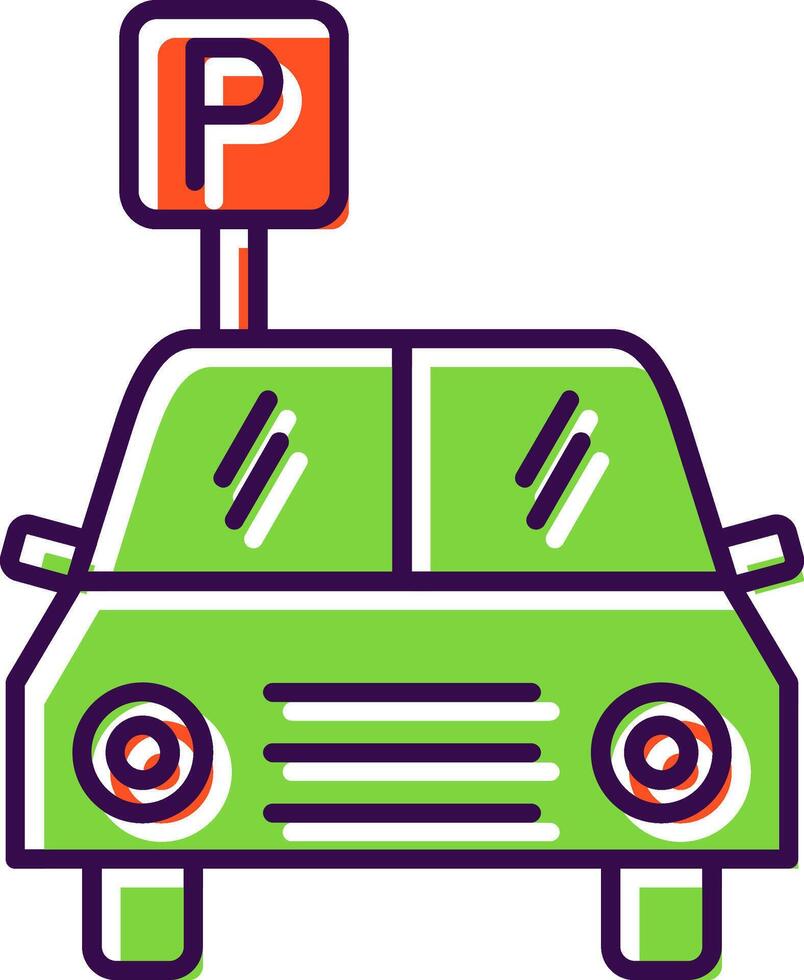 Parking Filled  Icon vector