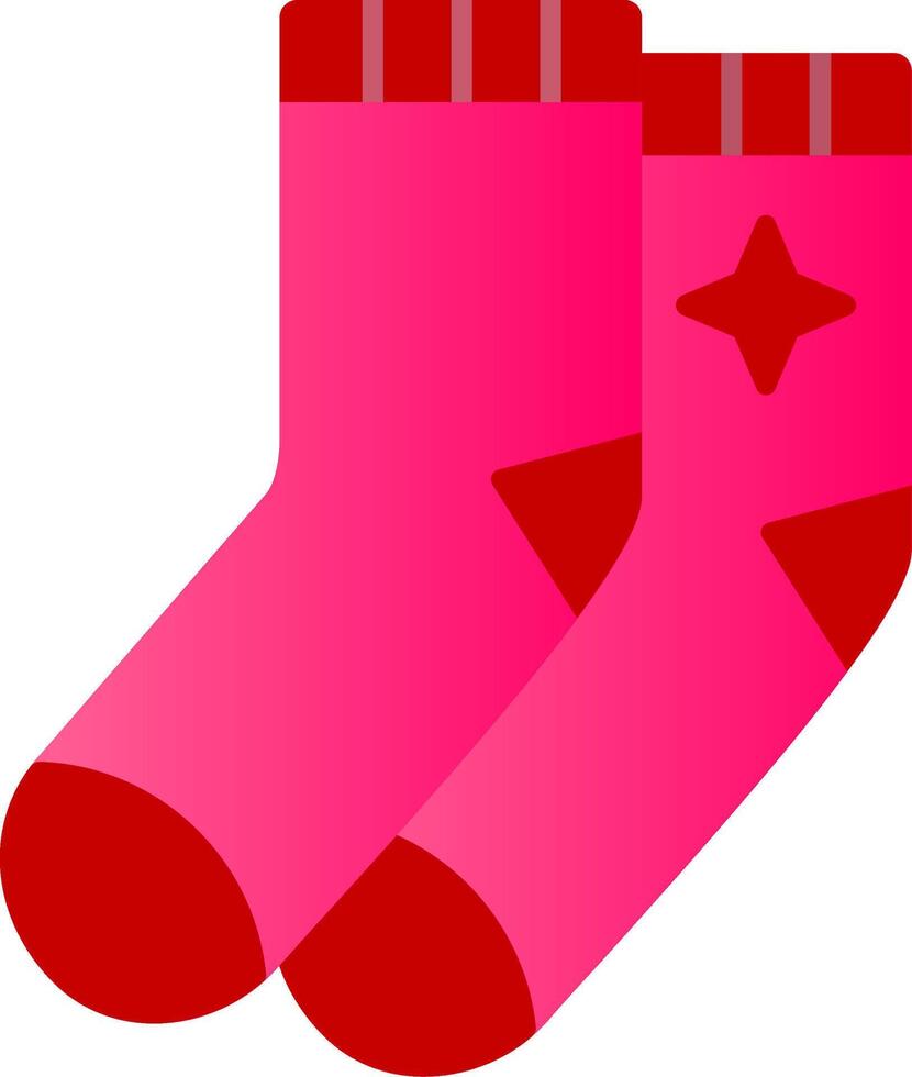 Socks Flat Gradient  Icon vector