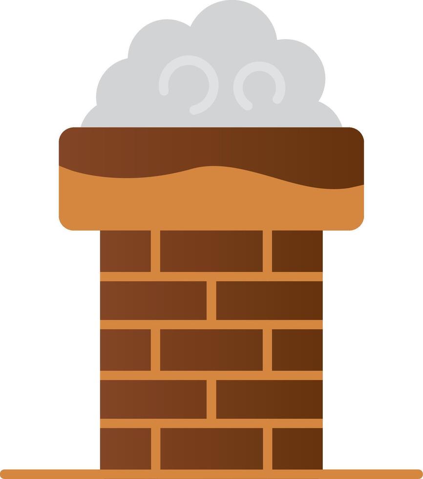 Chimney Top Flat Gradient  Icon vector