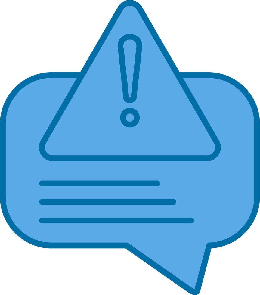 Error Message Filled Blue  Icon vector