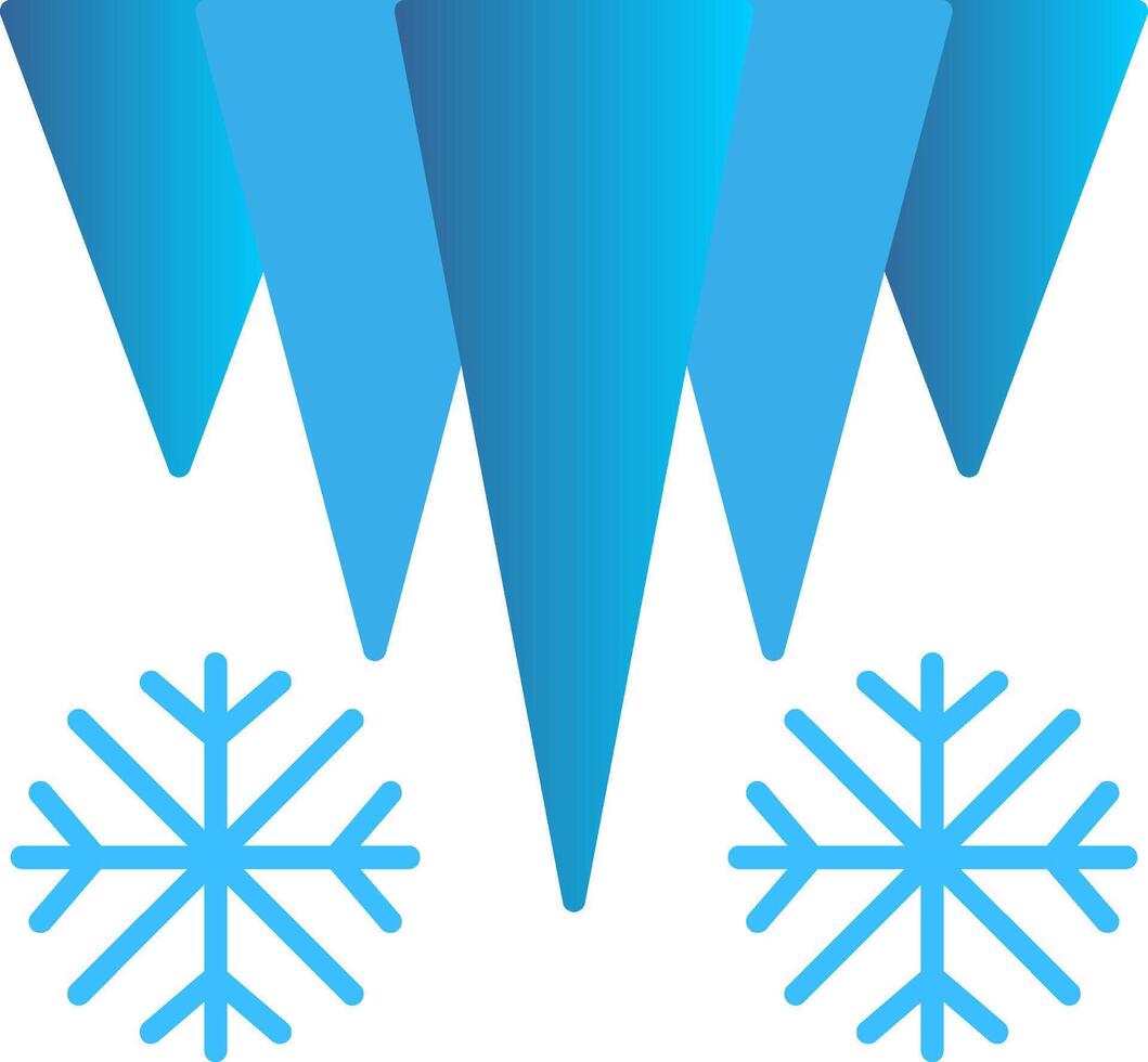 Icicle Flat Gradient  Icon vector