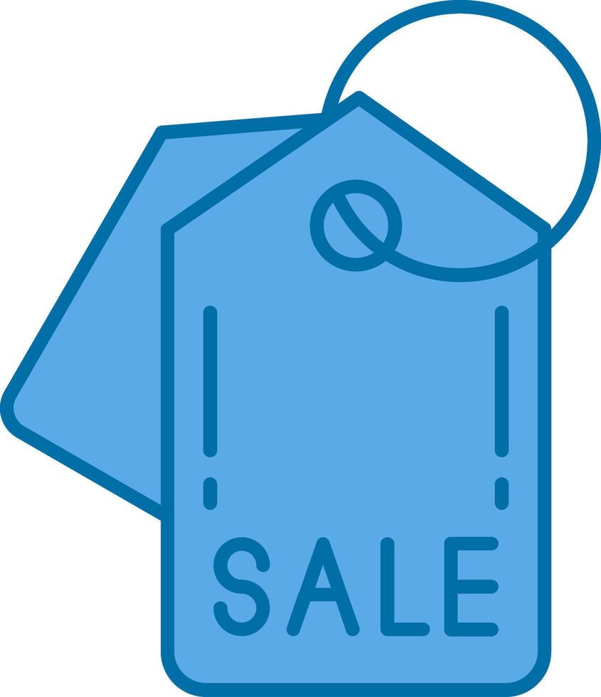 Sale Filled Blue  Icon vector