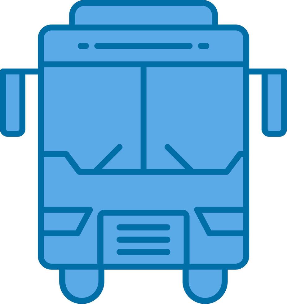 Bus Filled Blue  Icon vector