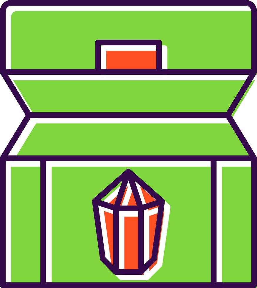 Treasure chest Filled  Icon vector