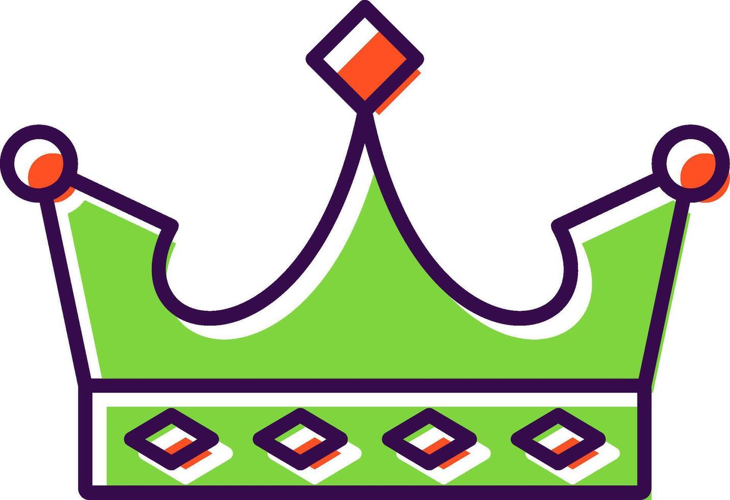 King Filled  Icon vector