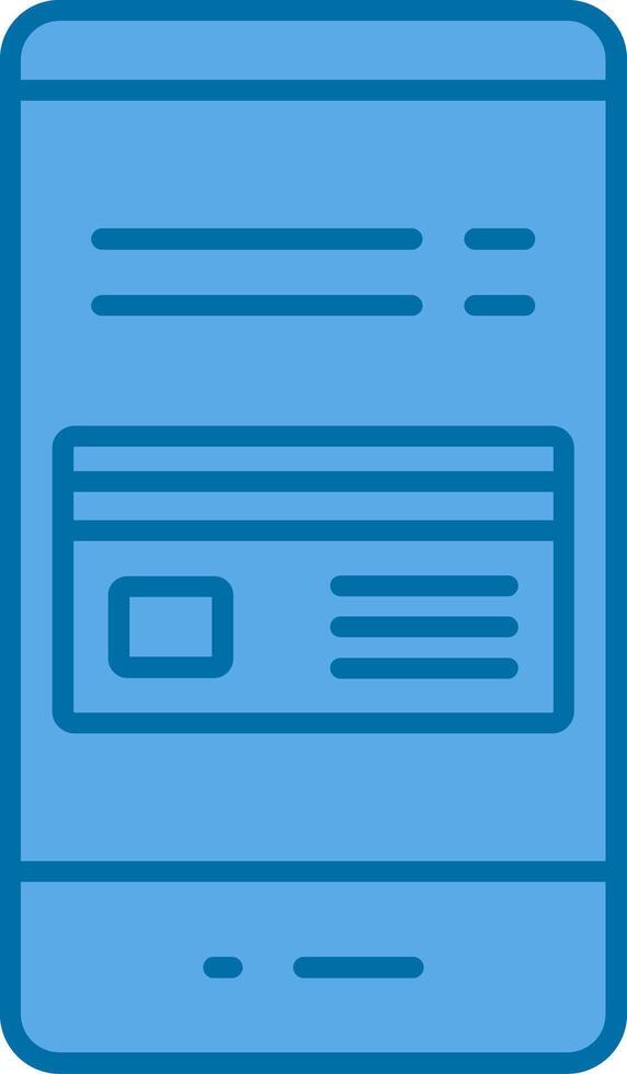 Card Payment Filled Blue  Icon vector