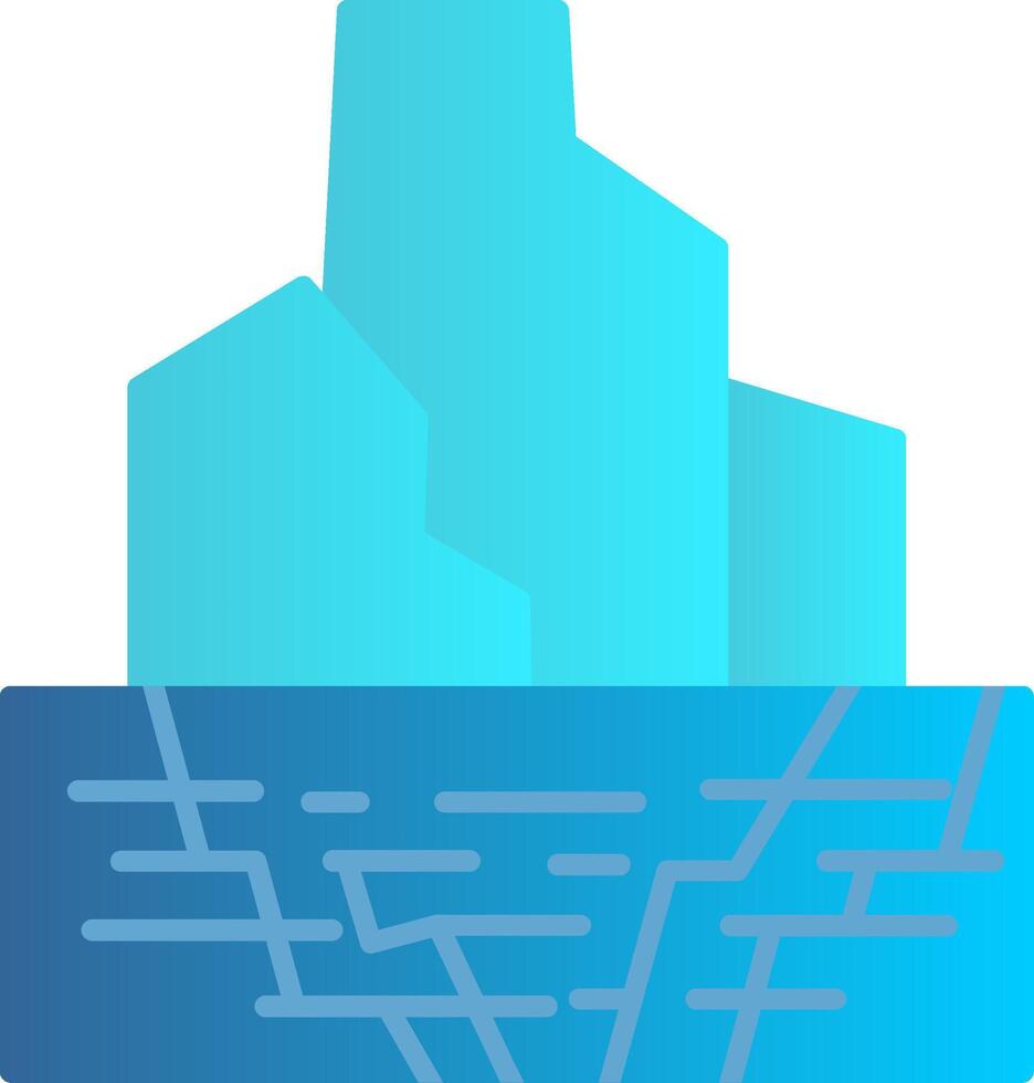 Iceberg Flat Gradient  Icon vector