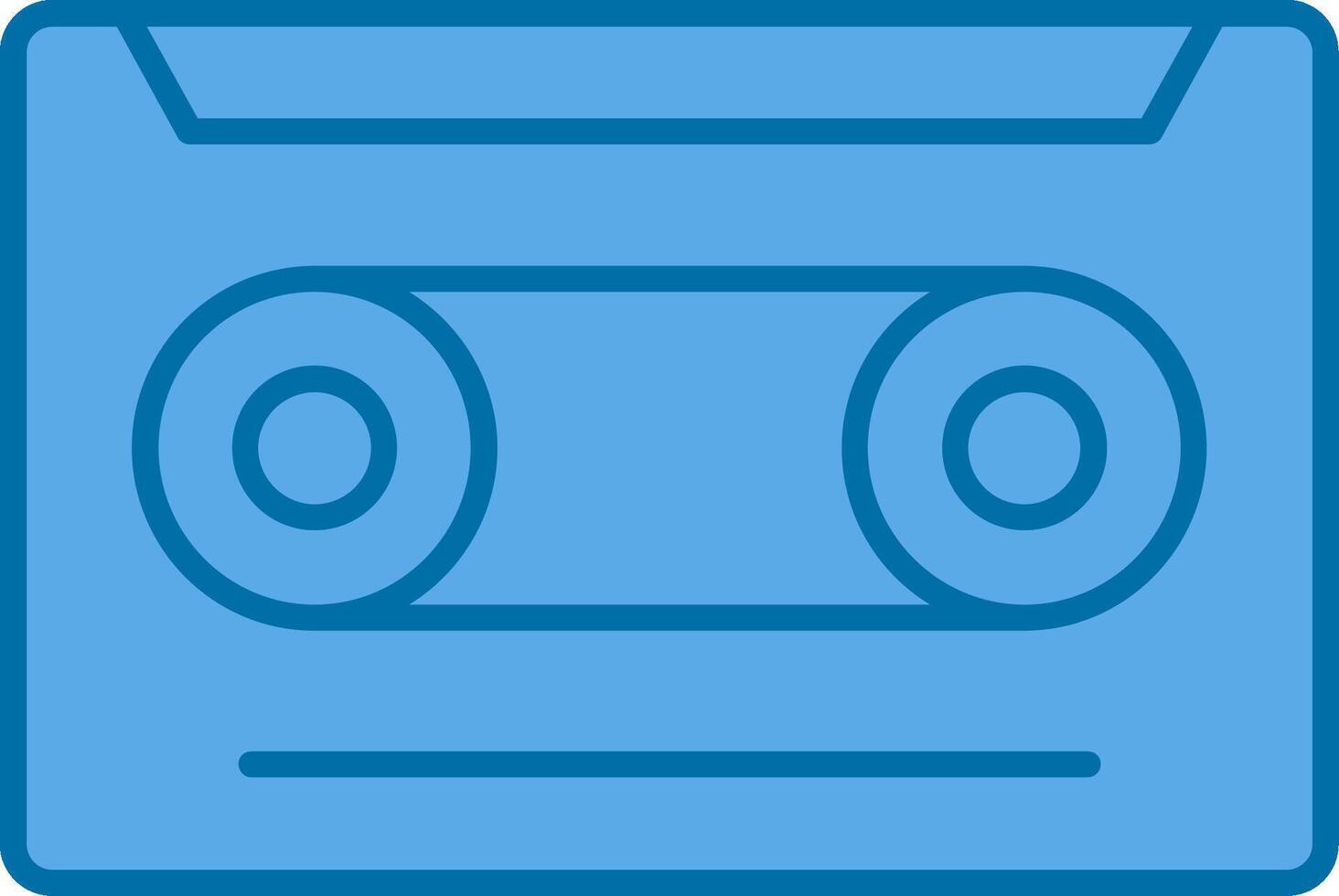 Cassette Filled Blue  Icon vector