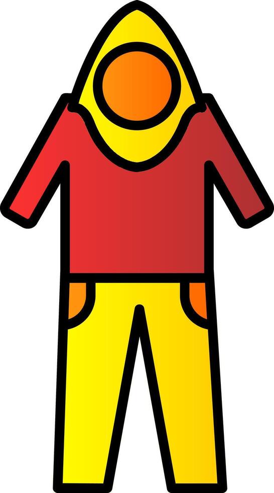 Coverall Line Filled Gradient  Icon vector