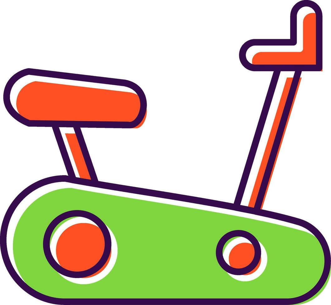 Exercising Bike Filled  Icon vector