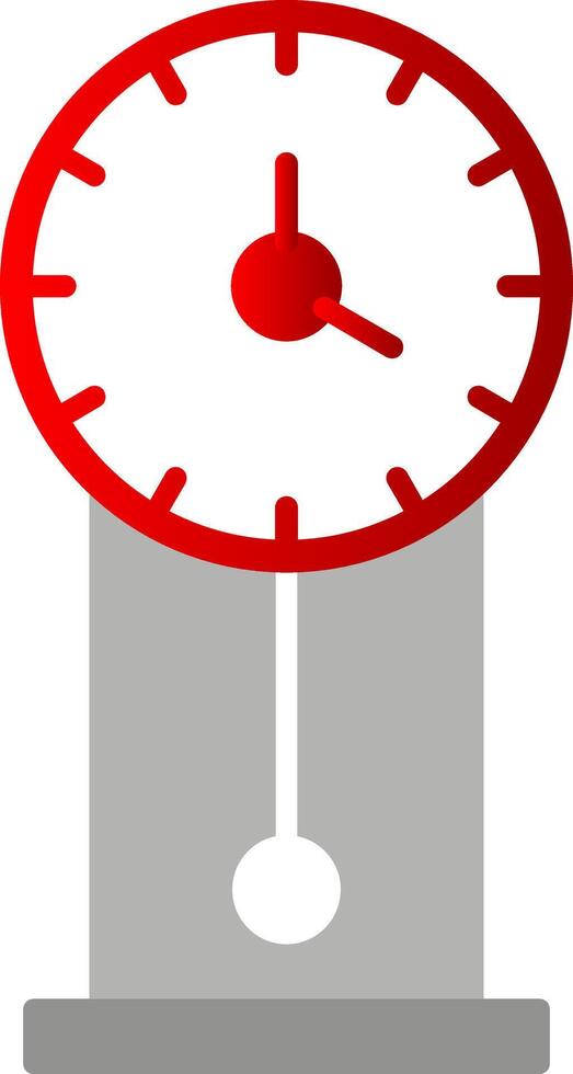 Clásico reloj plano degradado icono vector