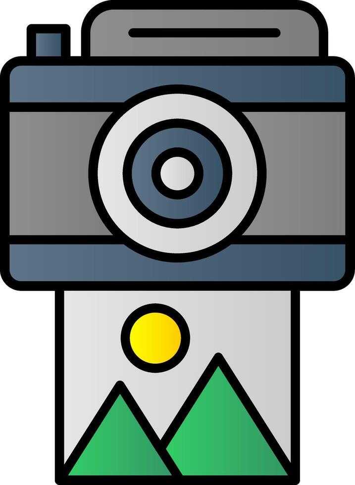 Camera Line Filled Gradient  Icon vector
